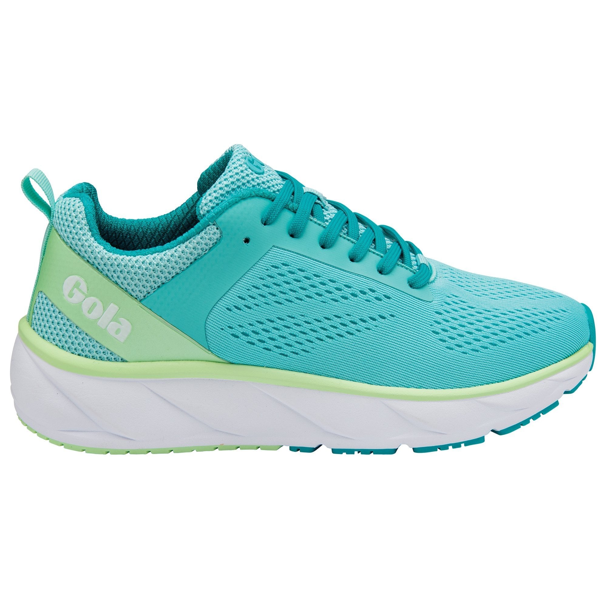 Zapatillas de correr Gola Performance para mujer Ultra Speed ligeras en color azul claro/verde/verde agua