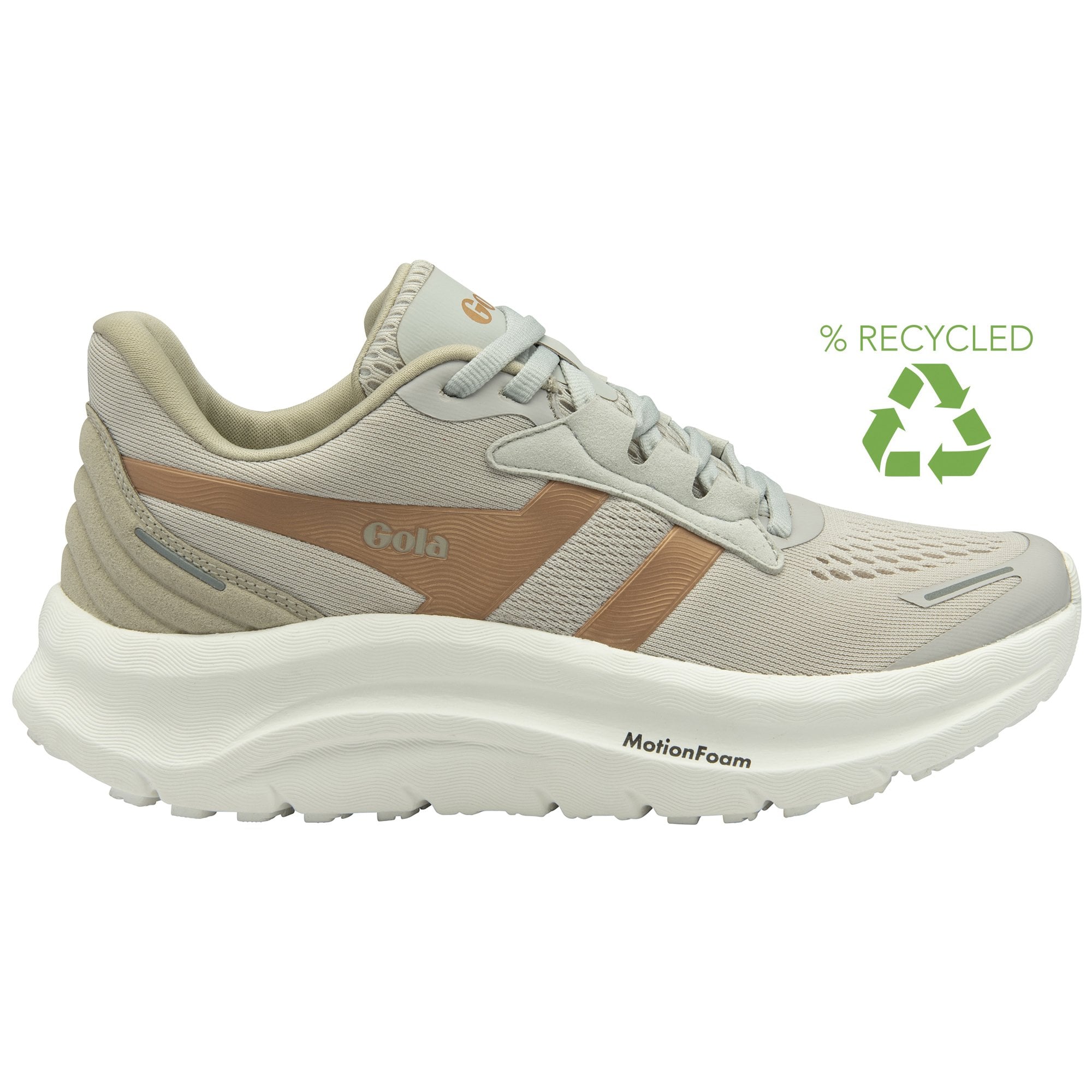 Zapatillas de running Gola Performance para mujer Veris Tempo arcade blanco/oro metálico